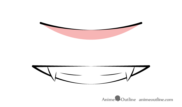 How To Draw an Anime Mouth Grin Angry Shouting