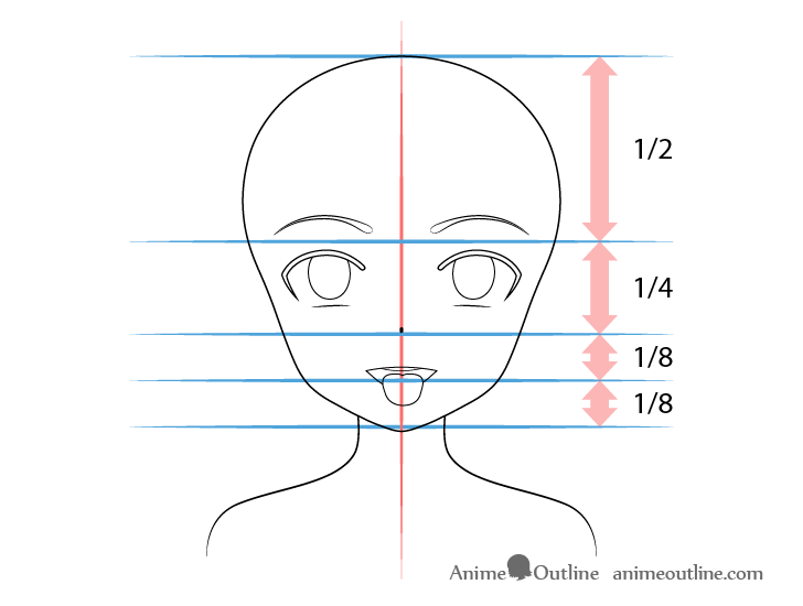 Anime girl open mouth tongue out drawing proportions