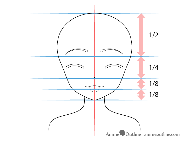 Anime girl tongue out teasing face drawing proportions