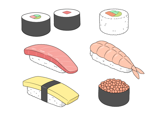 Sushi drawing