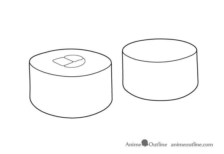 Sushi maki details drawing