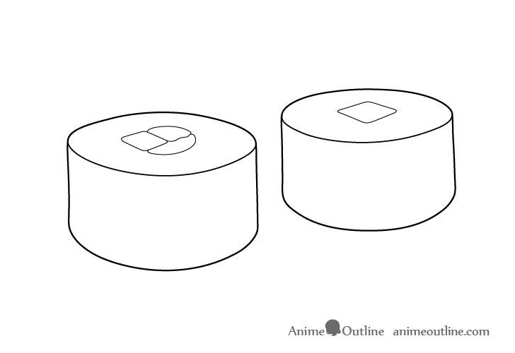 Sushi maki line drawing