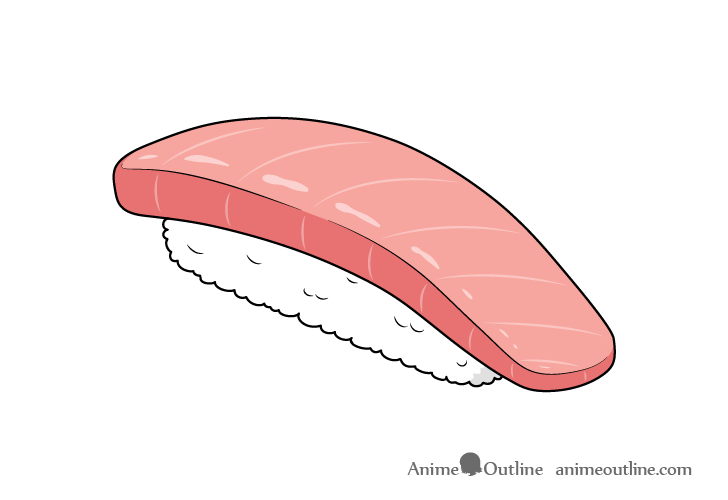 Sushi nigiri drawing