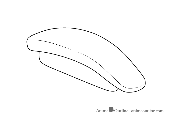 Sushi nigiri outline drawing