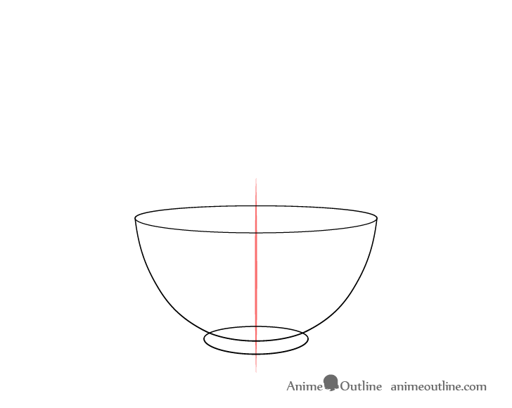 Rice bowl outline drawing