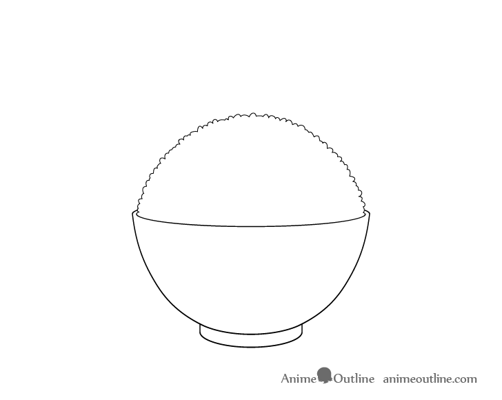 Rice bowl rice shape drawing