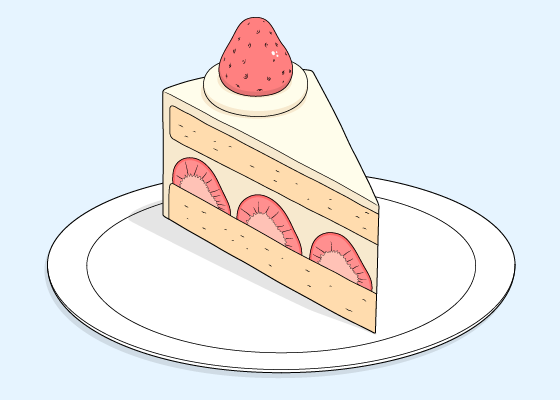 Anime cake slice