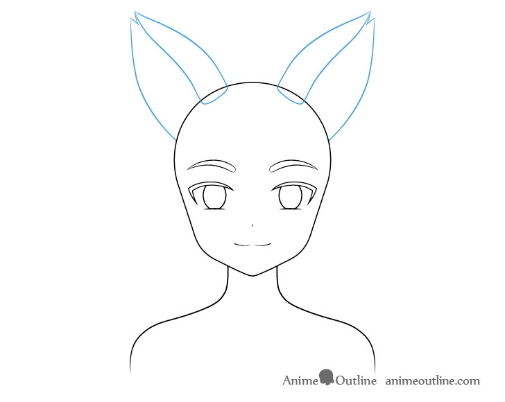 Anime fox girl ears drawing