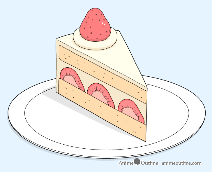 Cake slice drawing