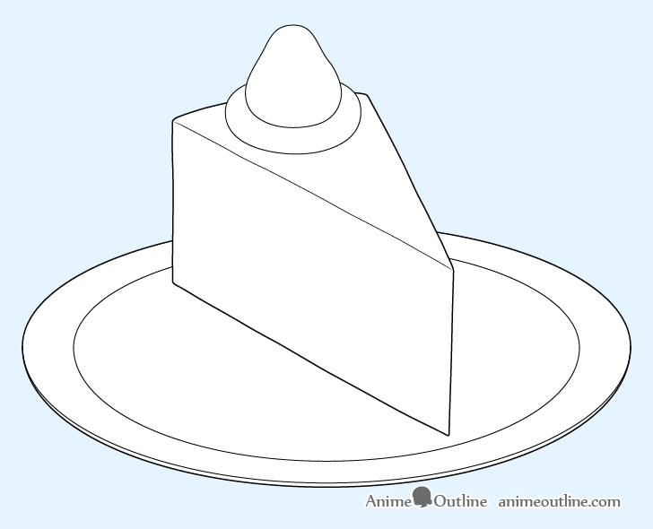 Cake slice plate details drawing