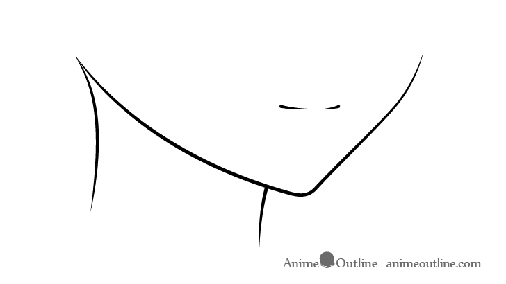 Anime mouth 3/4 drawing