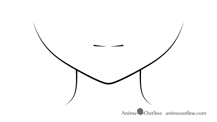 Anime mouth front drawing