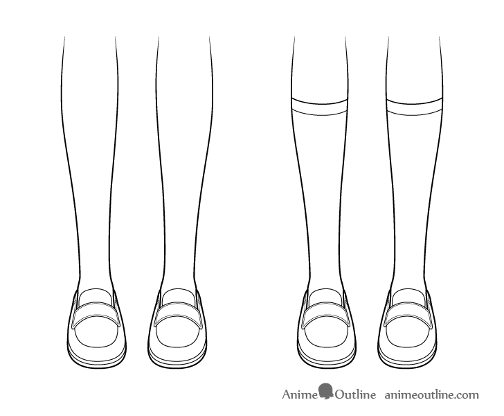 Anime socks drawing