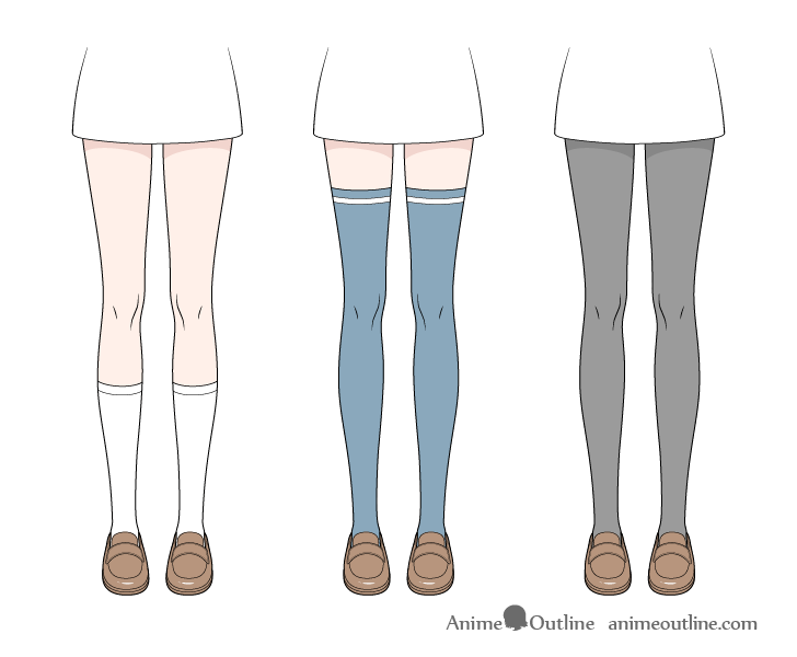 Anime socks stockings and tights drawing