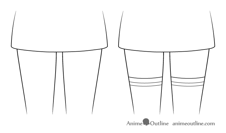 Anime stockings drawing