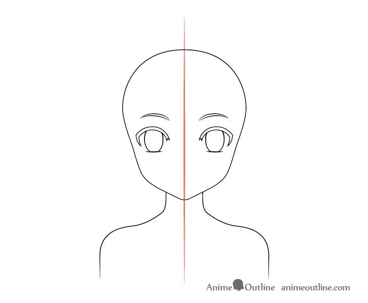 Anime panda girl eyebrows drawing