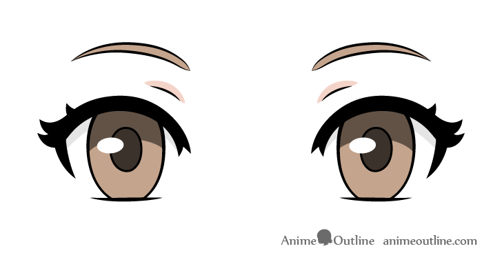 Anime panda girl eyes drawing large