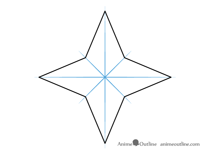 Shuriken outline drawing