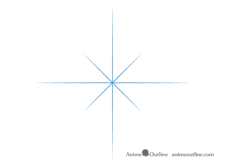 Shuriken x guide line drawing