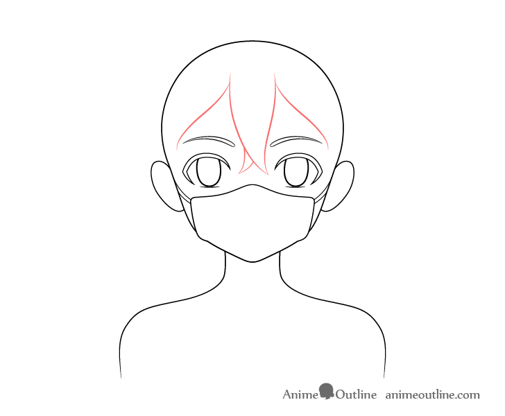 Girl Cartoons To Draw - Anime Girl Face Drawing Easy, HD Png