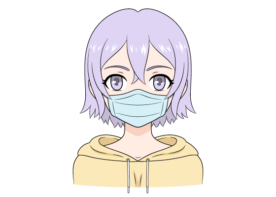Anime girl in mask
