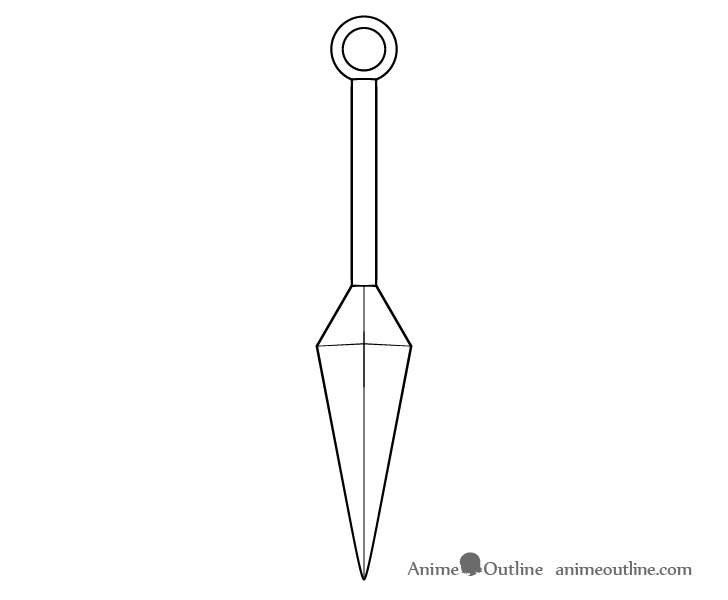 Kunai blade details drawing