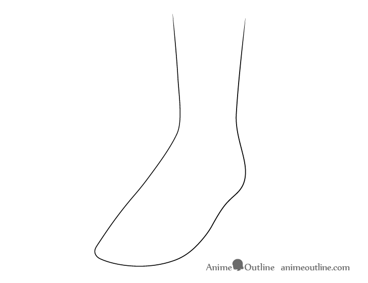 Foot outline drawing