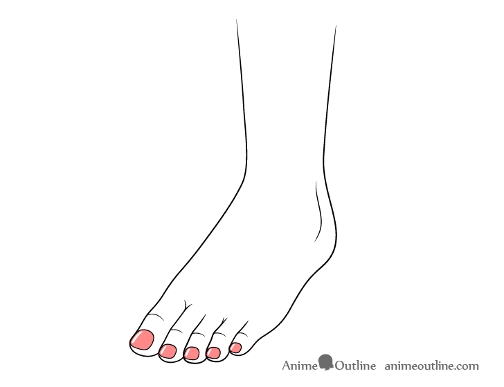 Painted toenails drawing