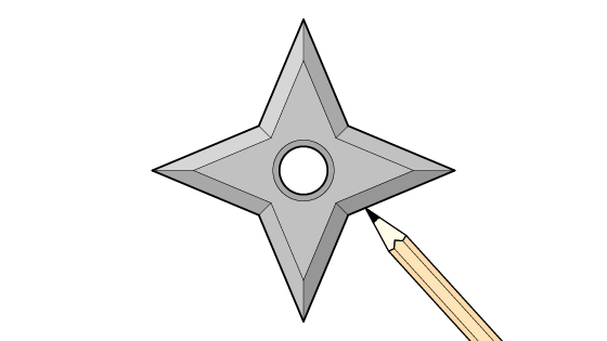 How to draw a shuriken video tutorial