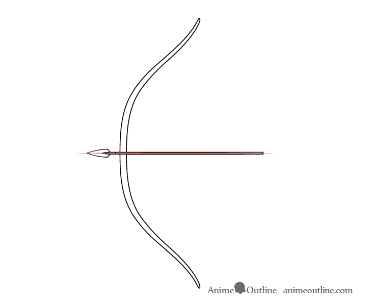 Bow arrow shaft drawing