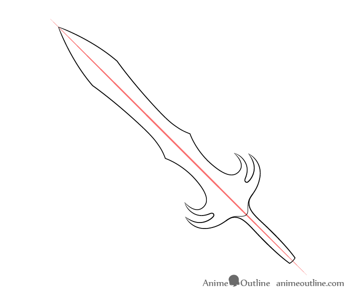 Evil sword hilt drawing