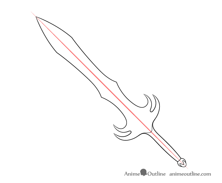 Evil sword pommel drawing