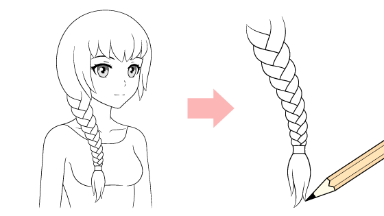 how to draw a braid step by step