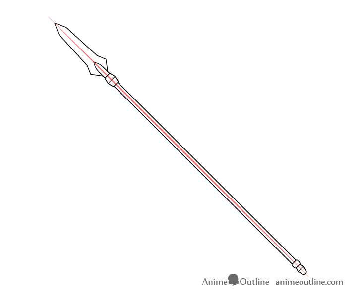 Spear pommel drawing