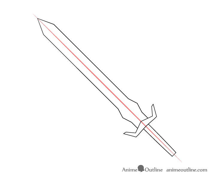 Sword hilt drawing