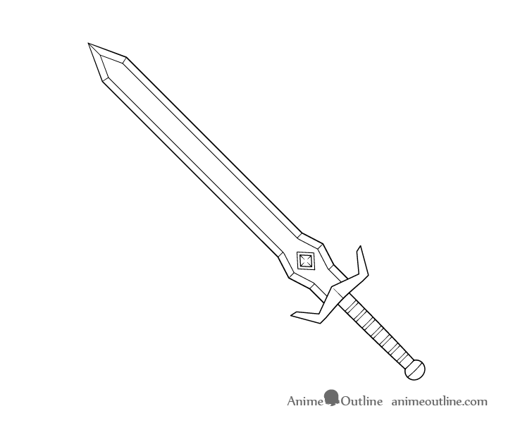 Sword line drawing