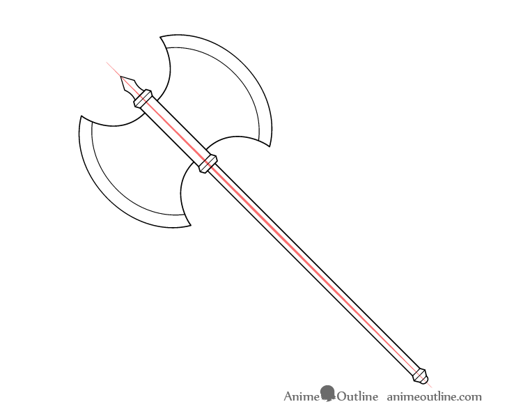 Axe weapon edges drawing