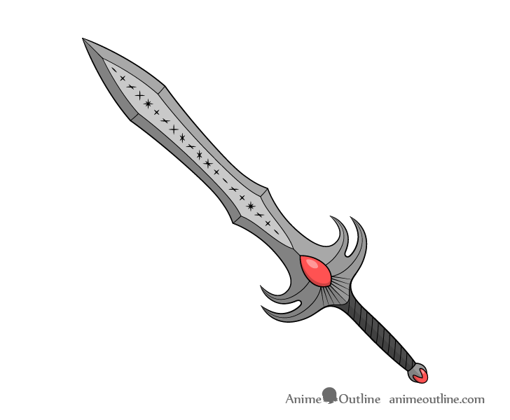 Evil sword drawing