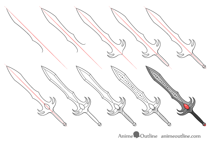 How to Draw Fantasy Weapons 10 Different Types  AnimeOutline