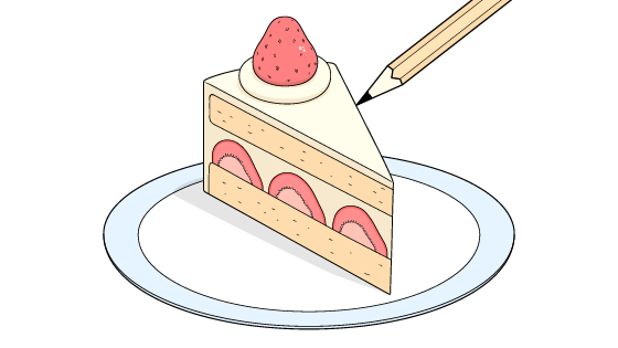 How to draw a cake slice video tutorial