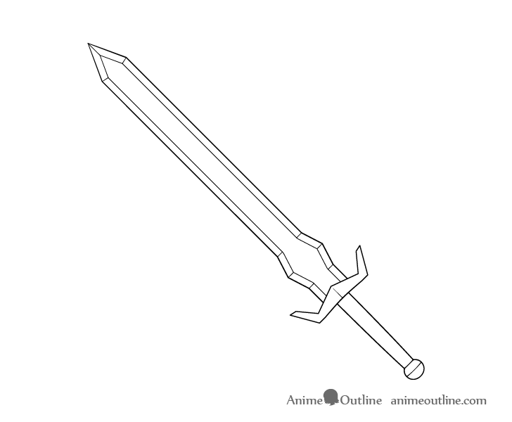 Sword blade edges drawing