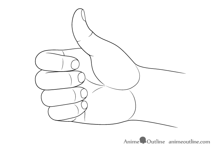 Thumbs up drawing