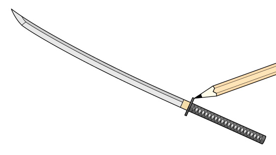 How to draw katana tutorial