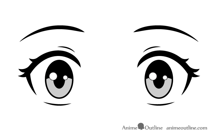 Surprised anime eyes drawing