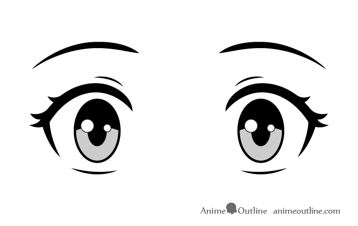 Set Cartoon Anime Eyes Male Female Stock Vector (Royalty Free) 1495232915