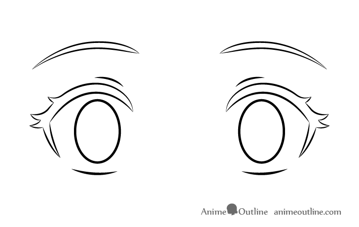 Surprised anime eyes eyelids drawing