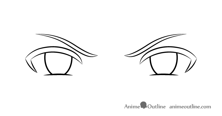 Angry anime eyes eyebrows drawing