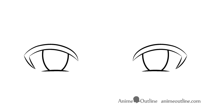Angry anime eyes irises drawing