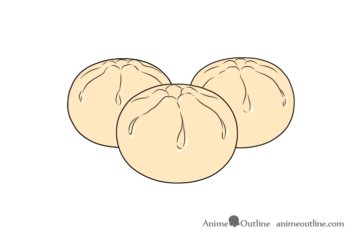 Dumplings drawing coloring