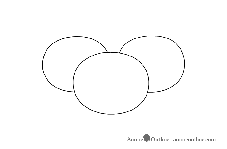 Dumplings outline drawing